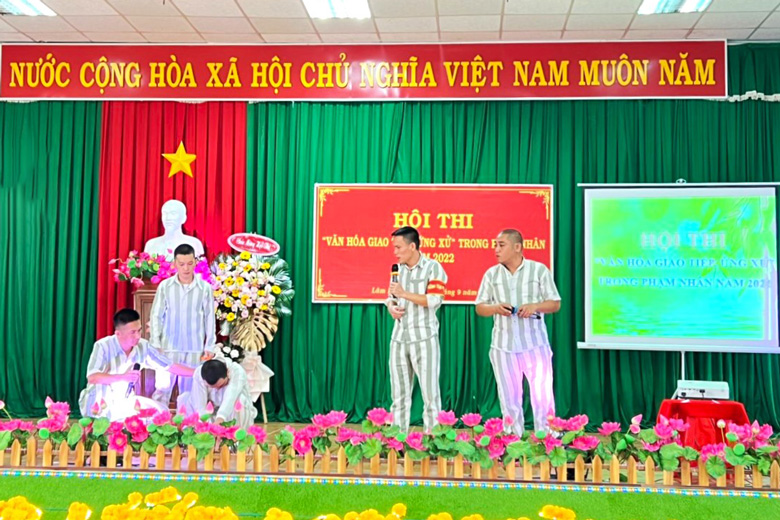 Trại giam Đại Bình tổ chức Hội thi "Văn hóa giao tiếp, ứng xử" trong phạm nhân