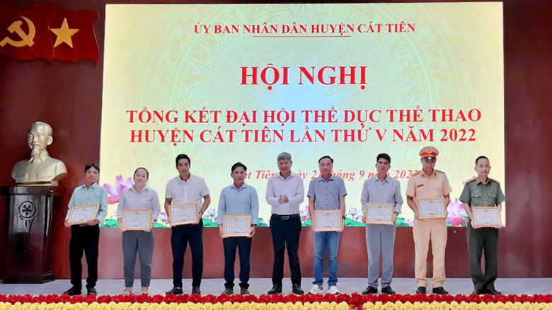 Tổng kết Đại hội Thể dục Thể thao huyện Cát Tiên lần thứ V