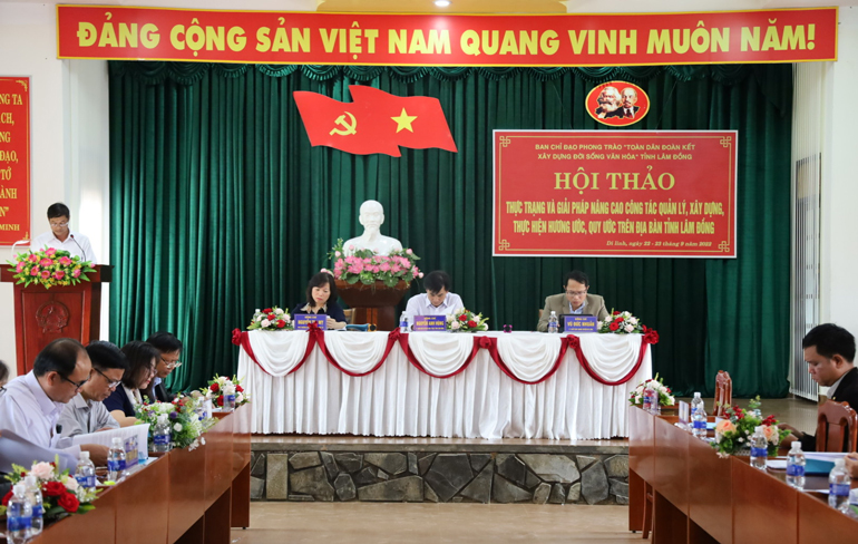 Hội thảo Thực trạng và giải pháp nâng cao công tác quản lý, xây dựng, thực hiện hương ước, quy ước