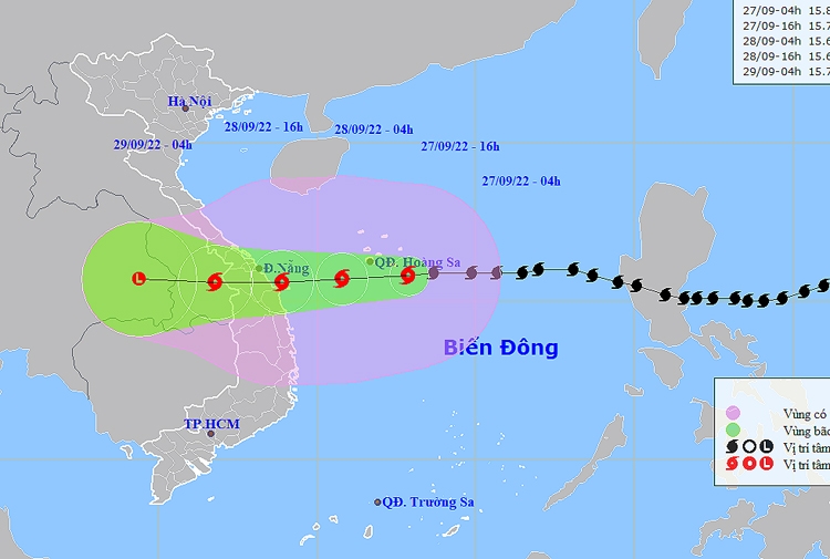 Thời tiết ngày 27/9: Siêu bão Noru (bão số 4) gây gió giật cấp 17, biển động dữ dội