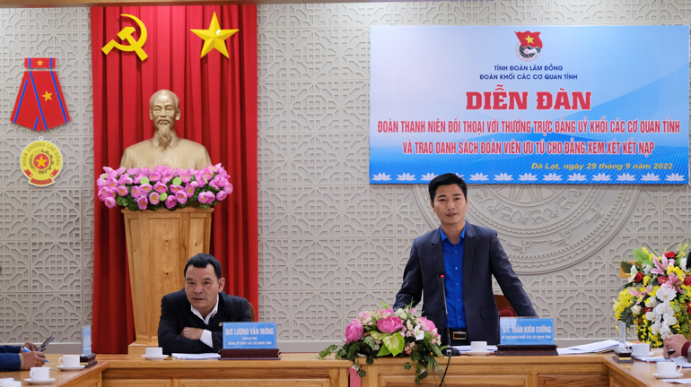 Diễn đàn đối thoại thanh niên với Đảng ủy Khối Các cơ quan tỉnh