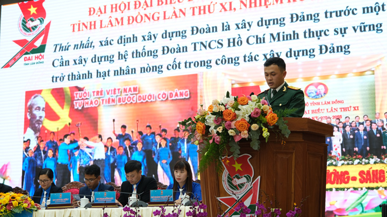 Đại biểu trình bày tham luận lại phiên làm việc thứ hai