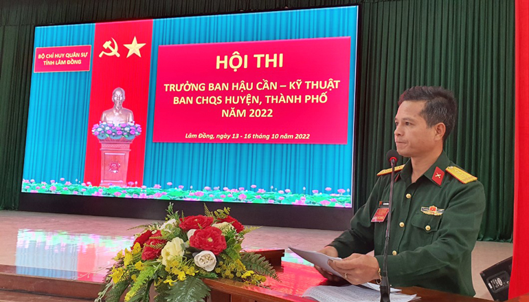 Hội thi Trưởng Ban Hậu cần - Kỹ thuật Ban Chỉ huy Quân sự huyện, thành phố