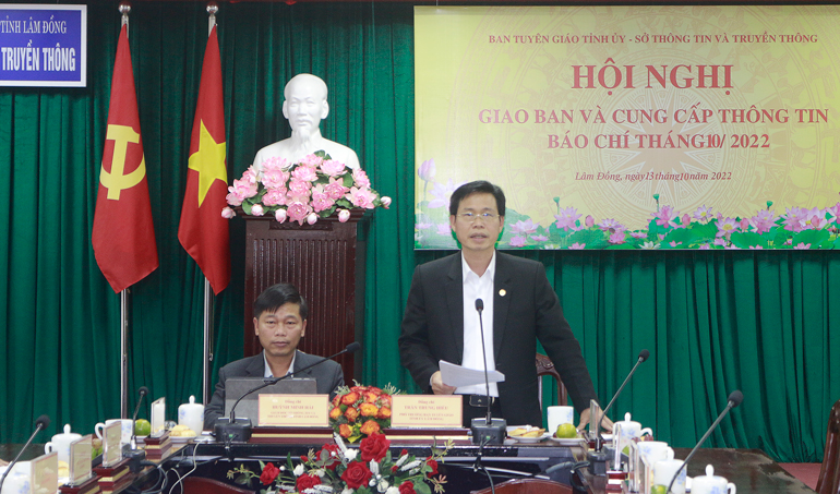 Đồng chí Trần Trung Hiếu – Phó Trưởng ban Thường trực Ban Tuyên giáo Tỉnh ủy kết luận hội nghị
