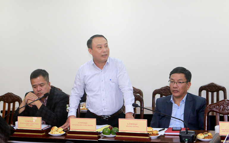 Đại diện lãnh đạo các sở, ngành cung cấp thông tin tại hội nghị