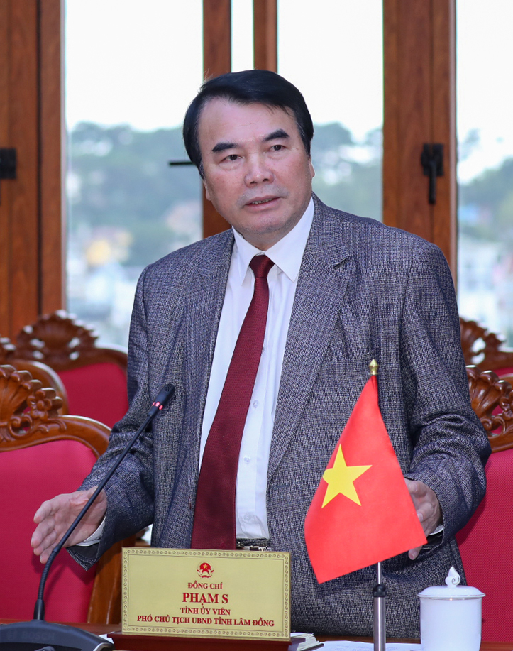 Phó Chủ tịch UBND tỉnh Lâm Đồng Phạm S tiếp đoàn công tác nước bạn Lào