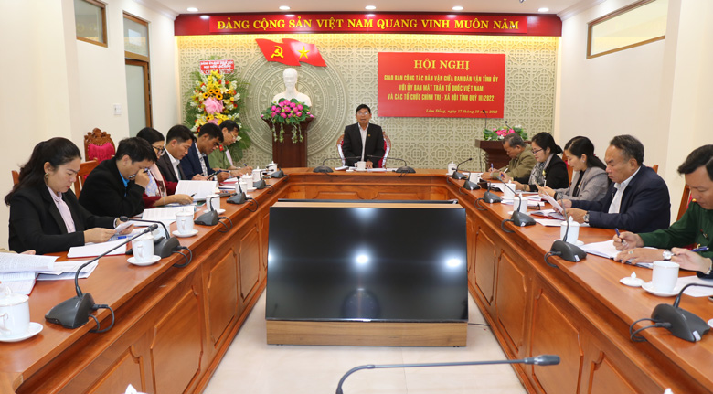 Giao ban công tác dân vận khối MTTQ và các tổ chức chính trị - xã hội tỉnh
