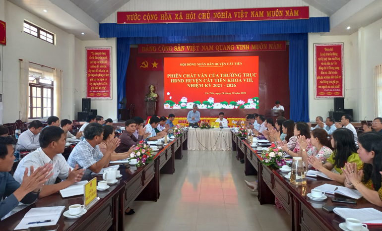 Phiên chất vấn của Thường trực HĐND huyện Cát Tiên khóa VIII