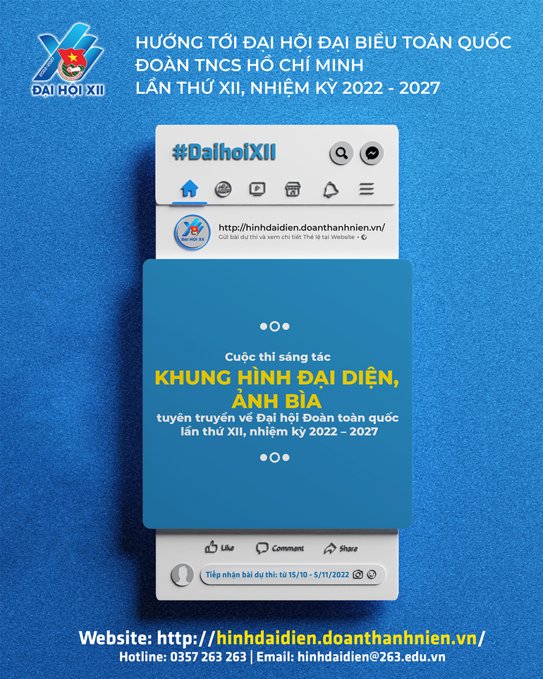 Khởi động Cuộc thi sáng tác khung hình đại diện, ảnh bìa tuyên truyền Đại hội Đoàn Toàn quốc lần thứ XII