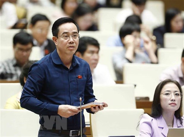 Đại biểu Quốc hội tỉnh Thái Bình Nguyễn Văn Huy phát biểu