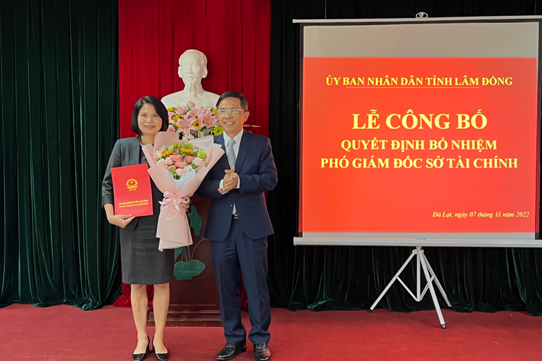 Bổ nhiệm Phó Giám đốc Sở Tài chính Lâm Đồng