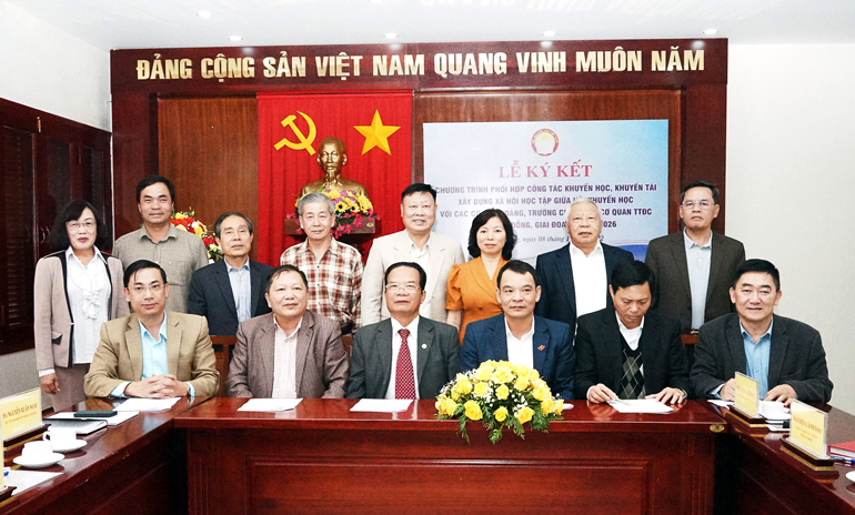 Ký kết phối hợp về công tác khuyến học, khuyến tài, xây dựng xã hội học tập