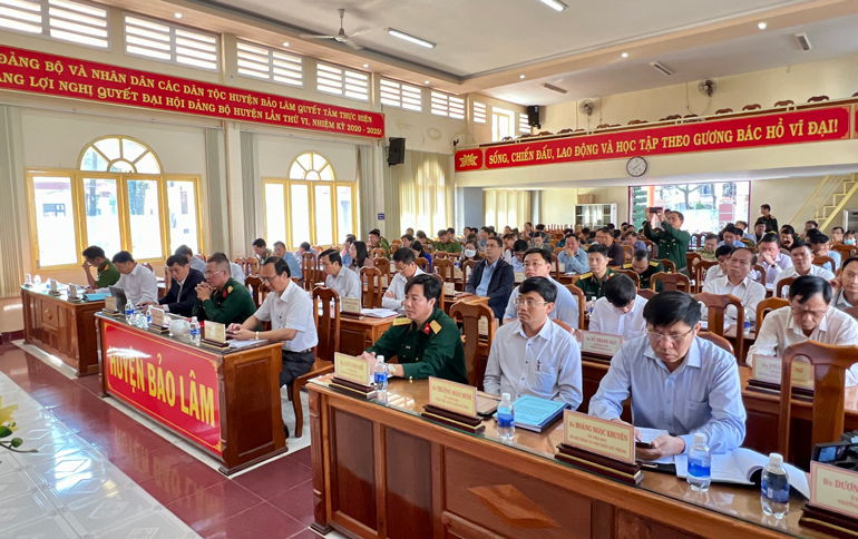 Bảo Lâm: Tổng kết 10 năm thực hiện Nghị quyết về chiến lược bảo vệ Tổ quốc trong tình hình mới