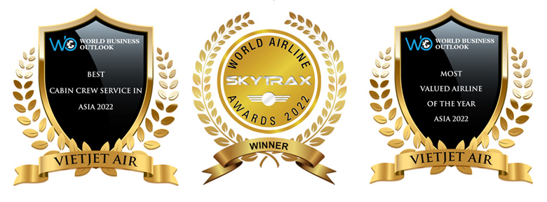 Vietjet đoạt 3 giải thưởng quốc tế uy tín của Skytrax và World Business Outlook