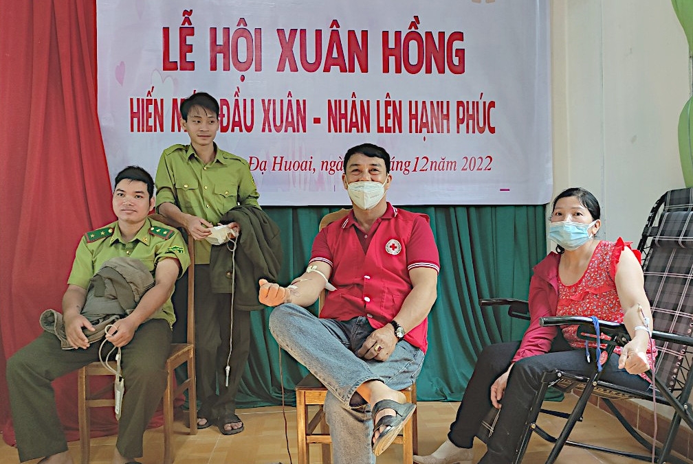 Đạ Huoai: "Hiến máu đầu xuân - Nhân lên hạnh phúc"