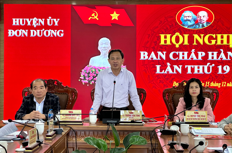 Hội nghị Ban Chấp hành Đảng bộ huyện Đơn Dương lần thứ 19