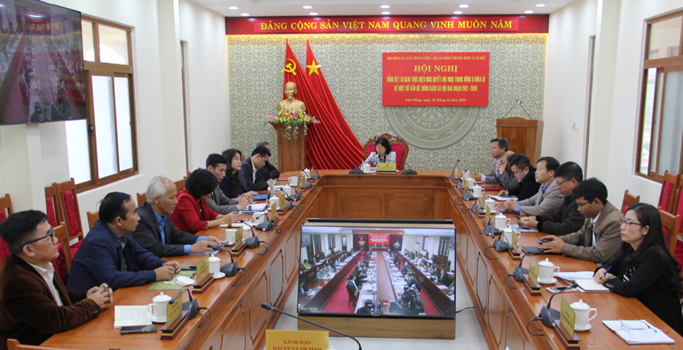 Quang cảnh Hội nghị tại điểm cầu Lâm Đồng