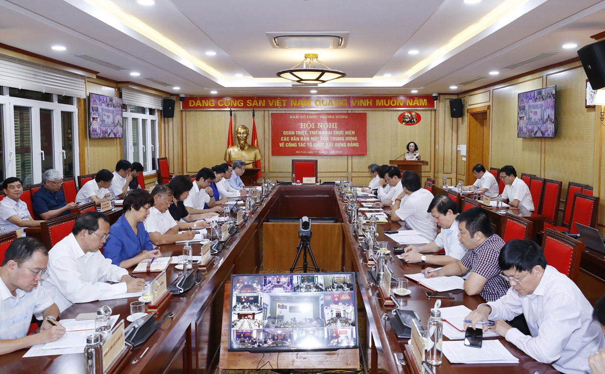 Ban Tổ chức Trung ương tổ chức Hội nghị quán triệt, triển khai thực hiện các văn bản mới của Trung ương về công tác tổ chức xây dựng Đảng