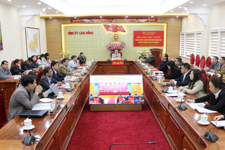 Quang cảnh Hội nghị tại điểm cầu Lâm Đồng